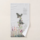 Handgeschilderde Ceylon Rozen vlinder Bad Handdoek (Handdoek)