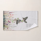 Handgeschilderde Ceylon Rozen vlinder Bad Handdoek (Handdoek)