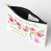 Handgeschilderde Cherry Blossom Needlepoint Zipper Etui (Open)