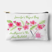 Handgeschilderde Cherry Blossom Needlepoint Zipper Etui (Voorkant)
