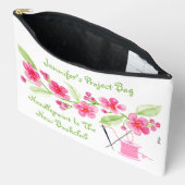 Handgeschilderde Cherry Blossoms Needlepoint Zippe Etui (Open)