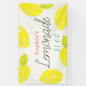 Handgeschilderde citroen citrus limonade stand Kin Spandoek (Verticaal)