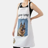 Handgeschilderde Duitse herder Print Basic Schort (Insitu)