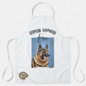 Handgeschilderde Duitse herder Print Basic Schort (Voorkant)