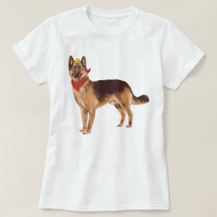 Handgeschilderde Duitse herdershond T-shirt