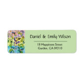 Handgeschilderde elegante vrouwelijke ogen Kleurri Etiket (Voorkant)