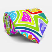 Handgeschilderde en digitaal geschilderde patroon  stropdas (Opgerold)