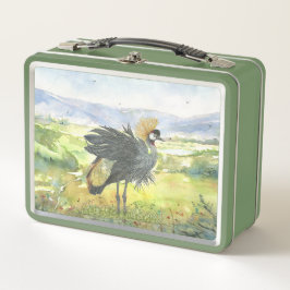 Handgeschilderde grijze gekroonde kraan