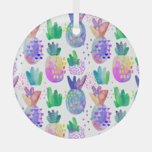 Handgeschilderde herfstbloemen, naadloos patroon. glas ornament