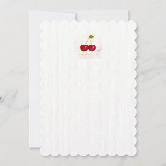 Handgeschilderde KERSEN op elegant papier briefpap Kaart