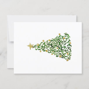 Handgeschilderde kerstboom briefkaart