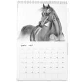 Handgeschilderde paarden kalender (Mar 2027)