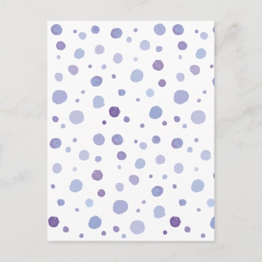 handgeschilderde polka stippen briefkaart (Voorkant)