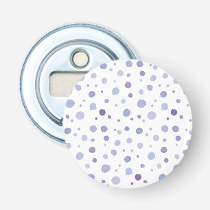 handgeschilderde polka stippen button flesopener