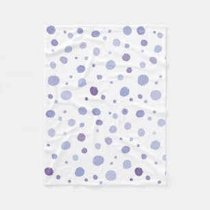 handgeschilderde polka stippen fleece deken