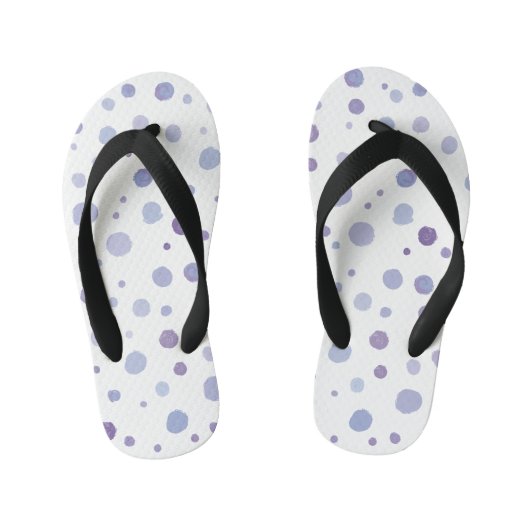 handgeschilderde polka stippen kinder teenslippers (Voetbed)