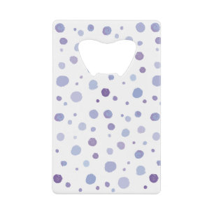 handgeschilderde polka stippen kredietkaart flessenopener