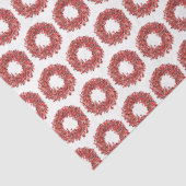 Handgeschilderde rode winterbes krans Kerstmis Tissuepapier (Detail)