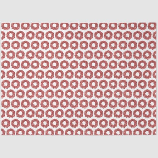 Handgeschilderde rode winterbes krans Kerstmis Tissuepapier (Voorkant)