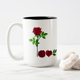 Handgeschilderde Rozen Mok – Romantische Floral Co