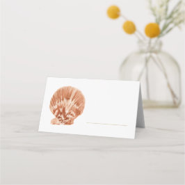 Handgeschilderde Scallop Zee Shell Place Card