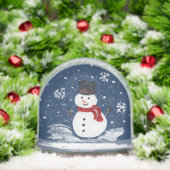 Handgeschilderde sneeuwman VOEG UW FOTO TOE Sneeuwbol (Kerstmis)