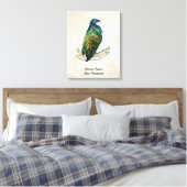 Handgeschilderde Vogelprint op Canvas (Insitu (Slaapkamer))