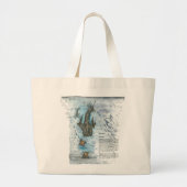 Handgeschilderde walvishaai Print Grote Canvas tas (Voorkant)