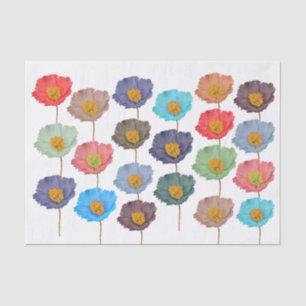 Handgeschilderde waterverf bloemen decoupage craft tissuepapier