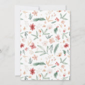 Handgeschilderde Waterverf botanische kerstfeest Kaart (Achterkant)