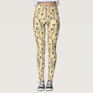Handgeschilderde waterverf en inktpatroon met lave leggings