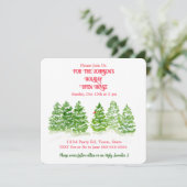 Handgeschilderde winterbomen PERSONALISEREN Kaart (Staand voorkant)