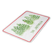 Handgeschilderde winterbomen PERSONALISEREN NAAM Badmat (Gekanteld)