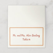 Handgeschreven 70s Burnt Sinaasappel Bold Border W (Buitenkant ongevouwen)