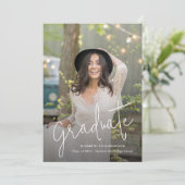 Handgeschreven Afstuderen foto 2025 Afstuderen Aankondiging (Staand voorkant)