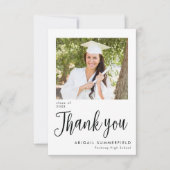 Handgeschreven Afstuderen met foto van script - Ha Bedankkaart (Voorkant)