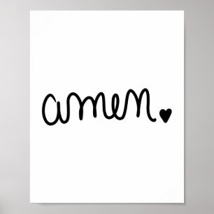 handgeschreven amen poster