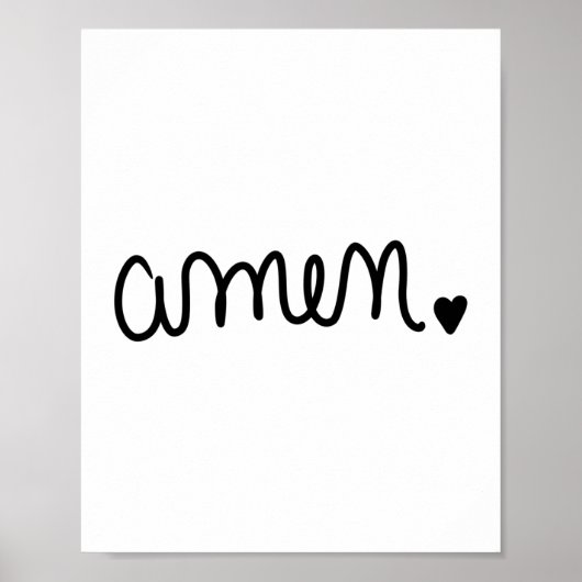 handgeschreven amen poster (Voorkant)