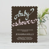 handgeschreven baby shower kaart (Staand voorkant)