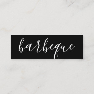 handgeschreven barbeque mini visitekaartje