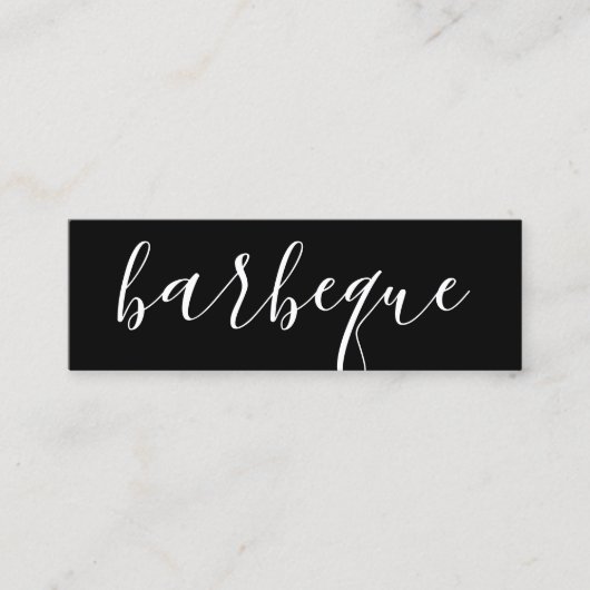 handgeschreven barbeque mini visitekaartje (Voorkant)