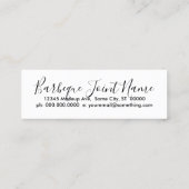 handgeschreven barbeque mini visitekaartje (Achterkant)