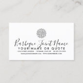 handgeschreven barbeque visitekaartje (Achterkant)