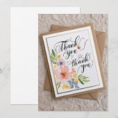 Handgeschreven bedankkaartje kaart (Voorkant / Achterkant)