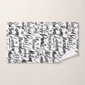 Handgeschreven beroemde steden van het Wereld Patr Bad Handdoek (Handdoek)