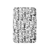 Handgeschreven beroemde steden van het Wereld Patr Badmat (Voorkant Verticaal)