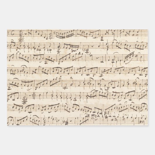 handgeschreven blad Muziekdecoupage Wrap Inpakpapier Vel (Voorkant 3)