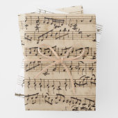 handgeschreven blad Muziekdecoupage Wrap Inpakpapier Vel (In situ)