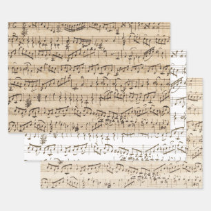 handgeschreven blad Muziekdecoupage Wrap Inpakpapier Vel