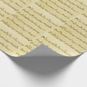 Handgeschreven Bladmuziek Liednoten Antiek Ivoor Cadeaupapier (Hoek)